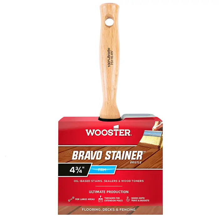 4-3/4″ Wooster Brush Company F5116 Bravo Stainer Stain Brush
