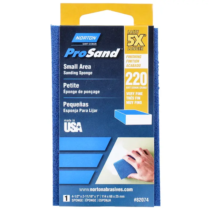 Small Norton 82074 ProSand 5X Sanding Sponge Small Area Extra-Fine