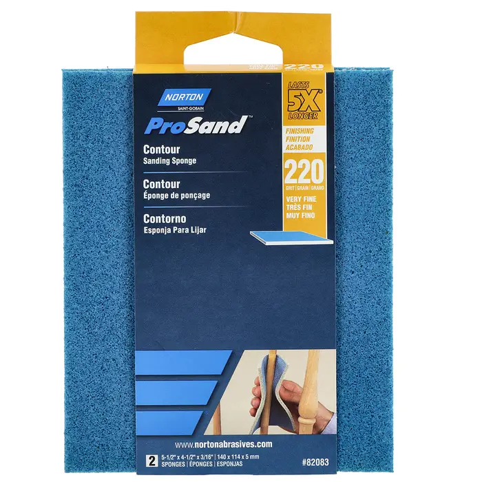 Norton 82083 5X Premium Contour Sanding Pad, 220-Grit, Extra-Fine, 2-Pack