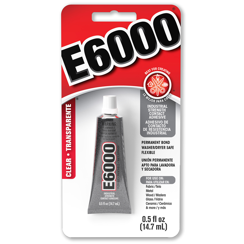 6-Pack of 0.5 Oz Eclectic 800216 E6000 Craft Adhesive
