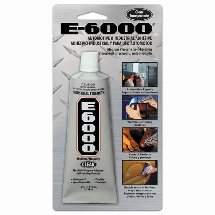 6-Pack of 3.7 Oz Eclectic Products 800622 E6000 Clear Craft Adhesive