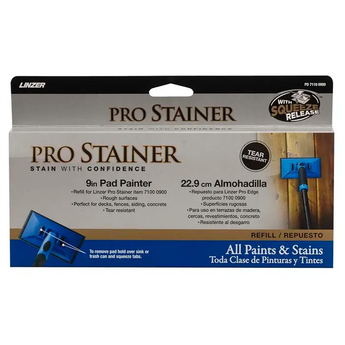 9″ Linzer PD 7110-0900 Blue Pro Edge Pro Stainer Pad Painter Refill
