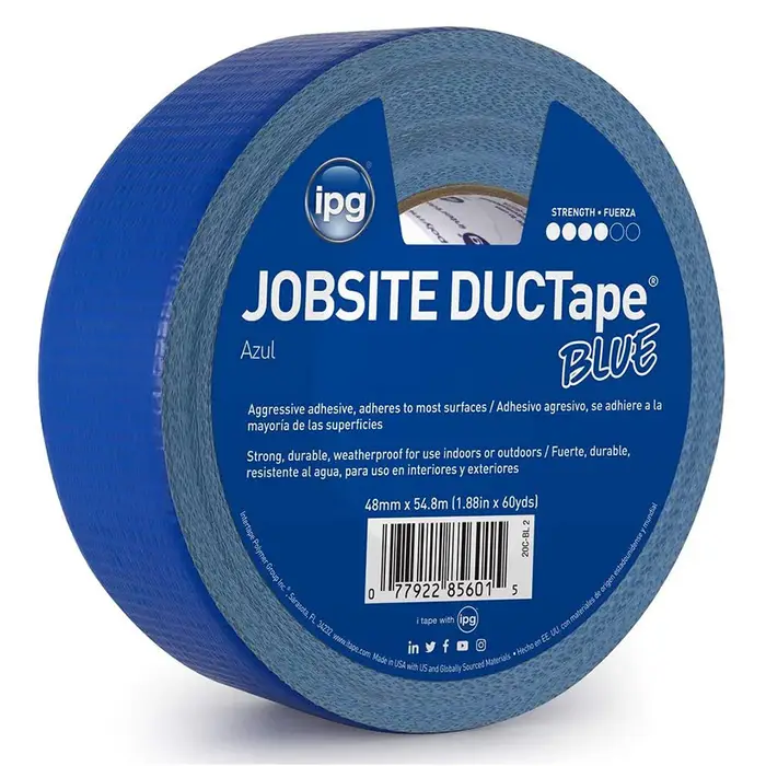 Pallet (648‐Rolls) of 1.88” x 60 Yds Intertape 20CBL2 Jobsite Blue General Purpose Duct Tape