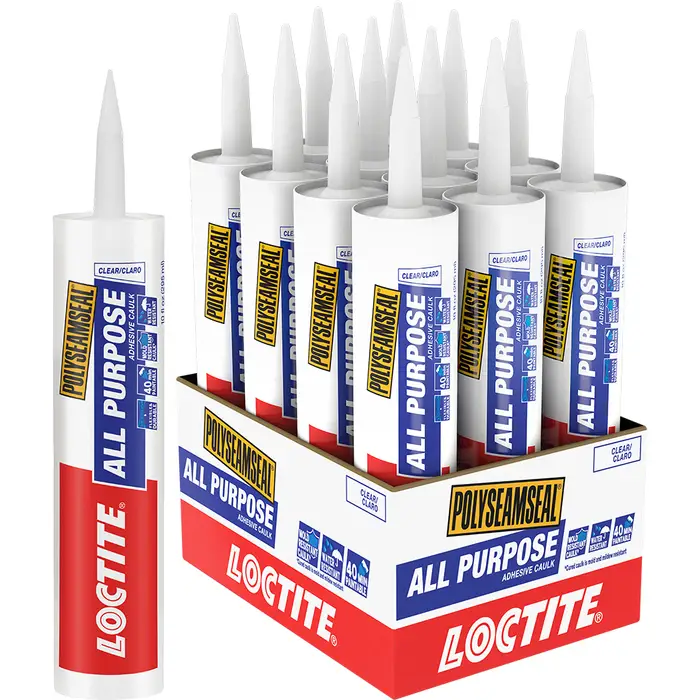 12 Pack of 10 Oz Loctite 65086 Clear Polyseamseal All Purpose Adhesive Caulk - Image 2