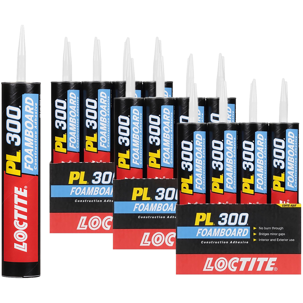 36-Pack of 28 Oz Loctite 1421930 PL 300 Foamboard Adhesive, Low VOC