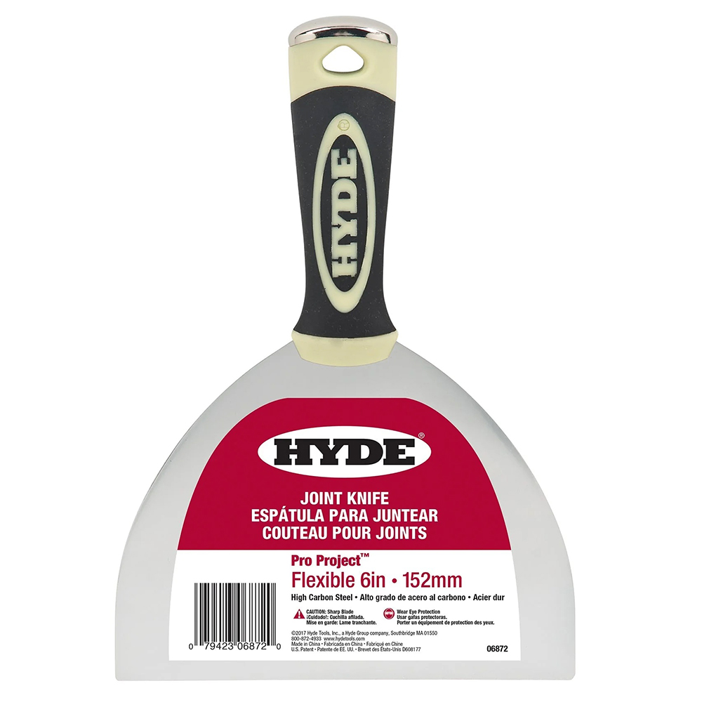 10‐Pack of 6" Hyde 06872 Pro Project Carbon Steel Flexible Joint Knife w/ HammerHead End
