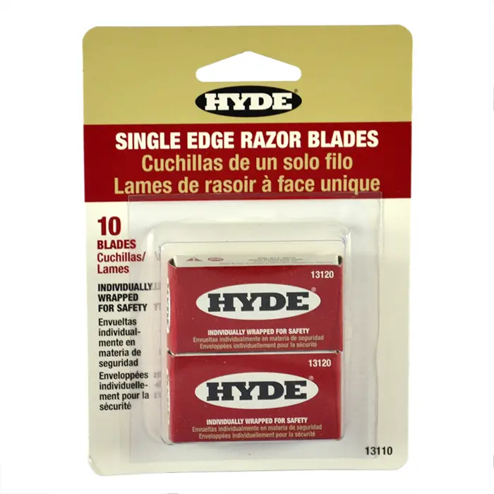 10 Hyde Tools 13110 Hyde Single-Edge Razor Blades, 10-Pack