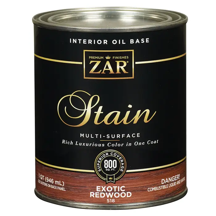 Qt UGL 51812 Exotic Redwood Zar Interior Oil‐Based Wood Stain