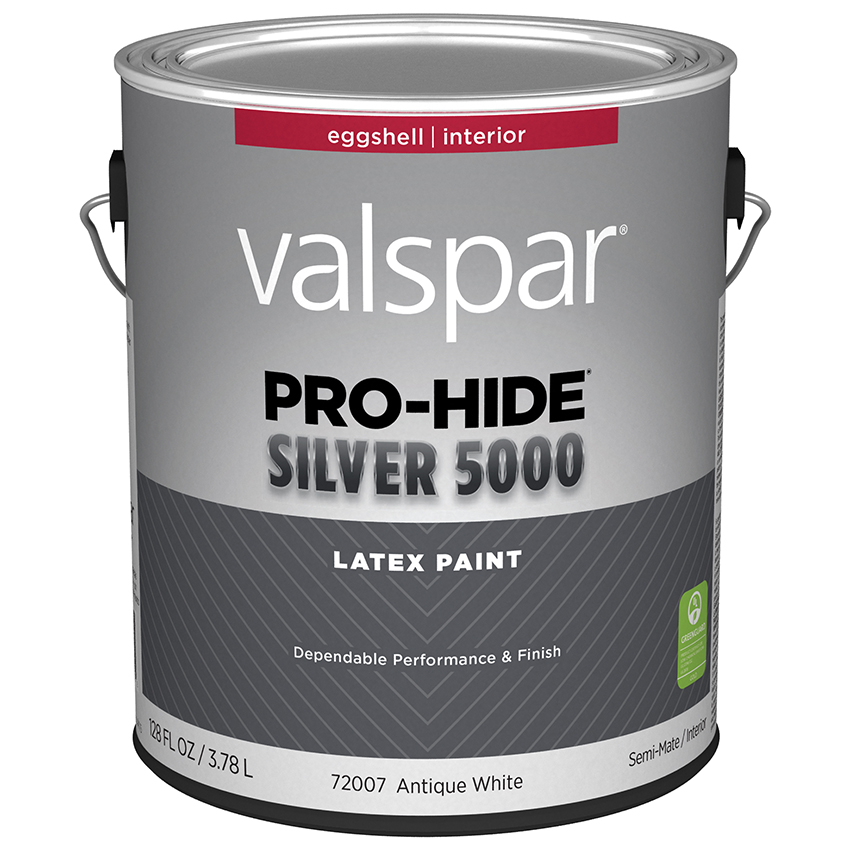 Gal Valspar 72007 Antique White Pro-Hide Silver 5000 Interior Latex Paint, Eggshell