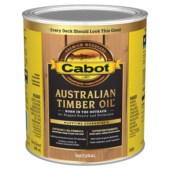 Qt Cabot Stains 3400 Natural Australian Timber Oil Triple Oil Protection