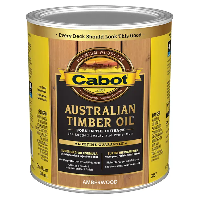 Qt Cabot Stains 3457 Amberwood Australian Timber Oil Triple Oil Protection