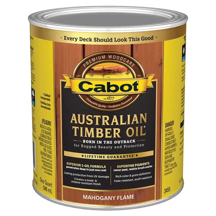 Qt Cabot Stains 3459 Mahogany Flame Australian Timber Oil Triple Oil Protection