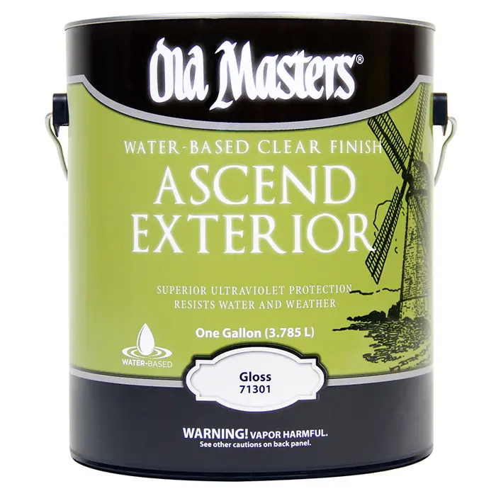 Pallet (150 ct) of 1 Gal Old Masters 71301 Clear Ascend Exterior Water-based Finish, Gloss