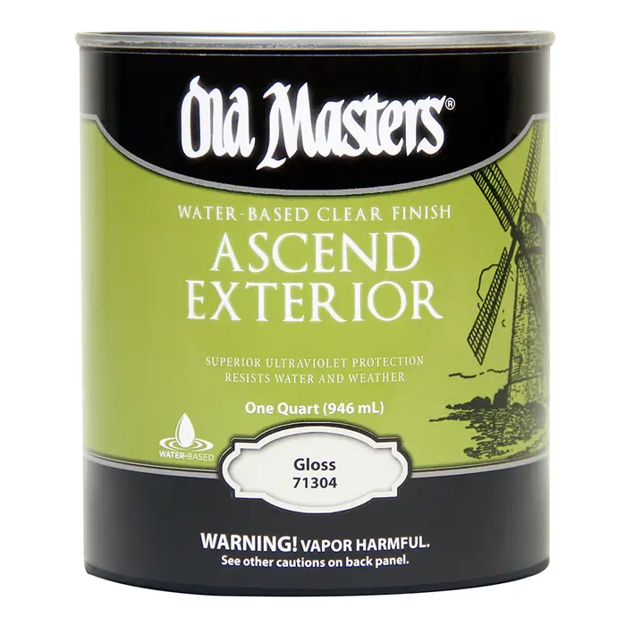 Qt Old Masters 71304 Clear Ascend Exterior Water‐based Finish, Gloss