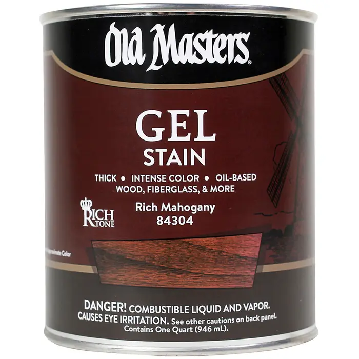 Qt Old Masters 84304 Rich Mahogany Gel Stain Oil-Based Stain