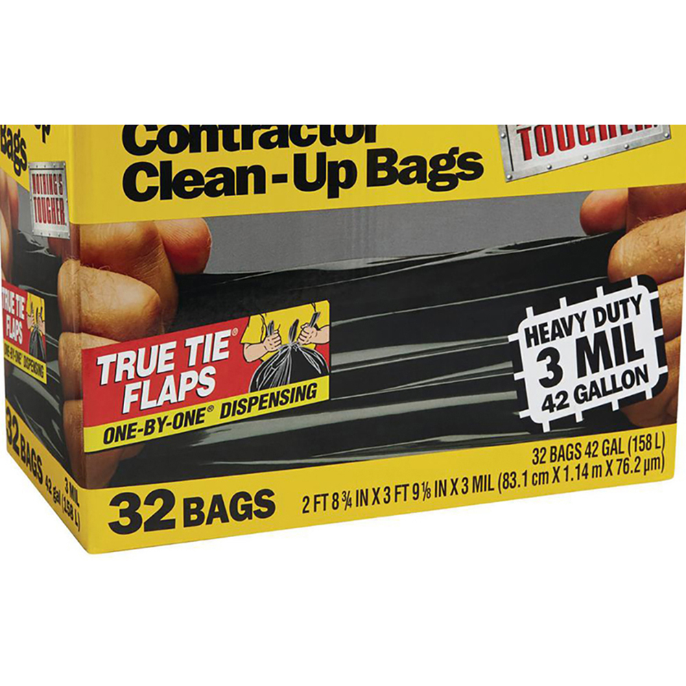 10‐Pack of 42 Gal Poly ‐ America HK42WC032B‐M Husky 3‐Mil Contractor Trash Bag, 32‐Count - Image 3