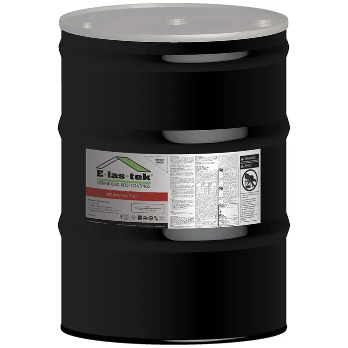 55 Gal Holcim ELAFSOP127D55 E‐Las‐Tek White 127 Solar One Plus Reflective Elastomeric Roof Coating