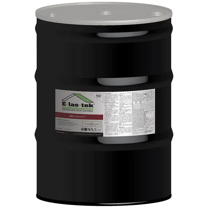 55 Gal Holcim ELAFPT129D55 E‐Las‐Tek White 129 PolyTek Pro High Performance Elastomeric Coating