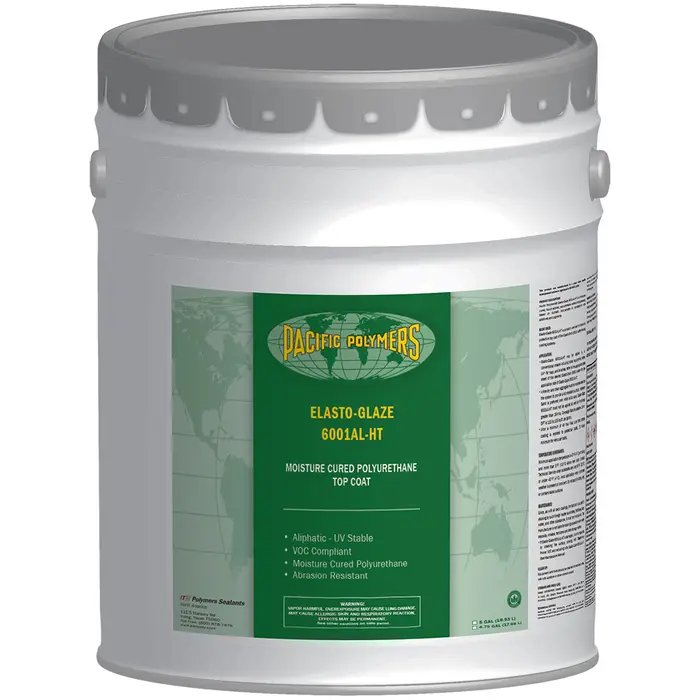5 Gal Holcim 6001P340V TAN Pacific Polymers Tan Elasto‐Glaze 6001 AL‐HT Waterproofing Sealant, Low VOC