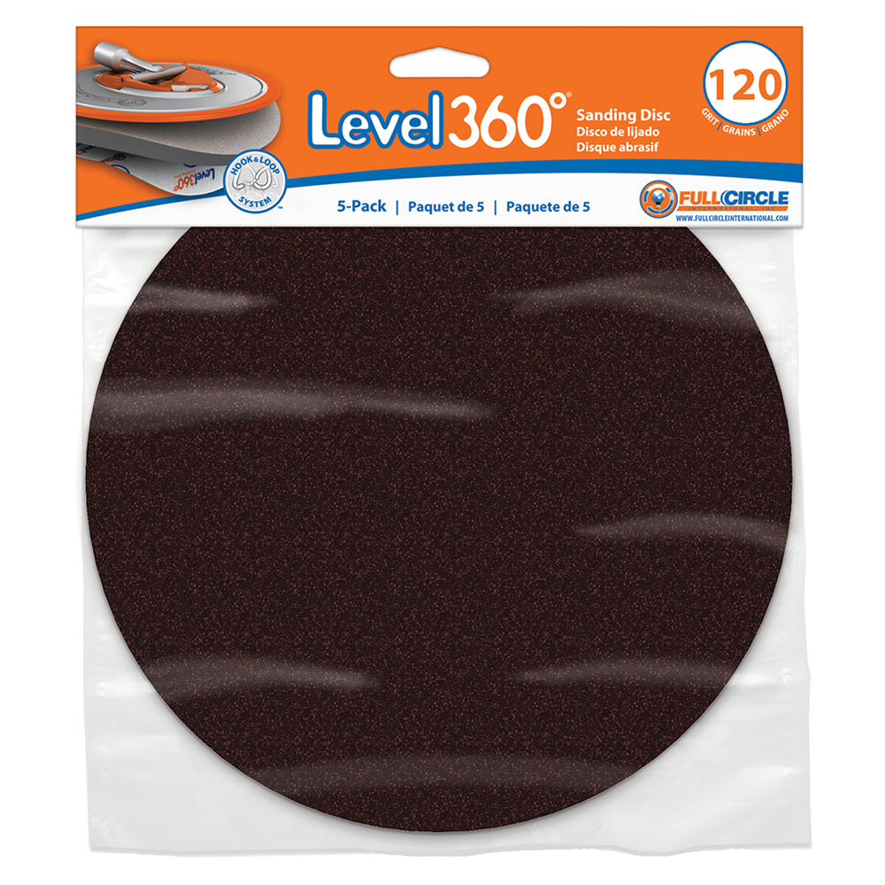 800-Pack of 8-3/4″ Full Circle SD120-5 Level360 Hook and Loop Sanding Disc, 120-Grit, 5-Discs-Per-Pack (4,000 Discs)