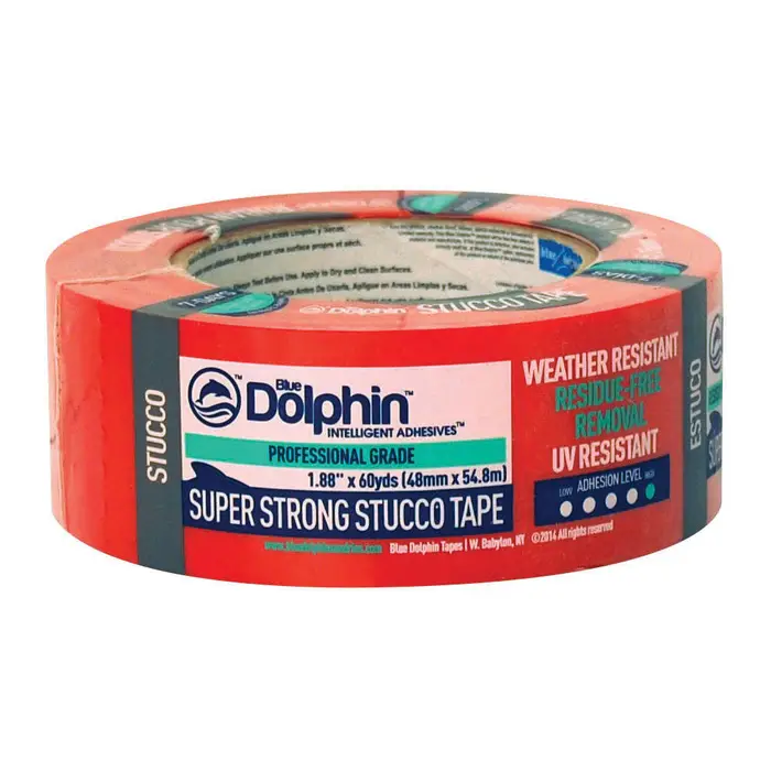 96‐Rolls of 1.88” x 60 Yds Linzer TP STUCCO 0200 Blue Dolphin Exterior Stucco Tape