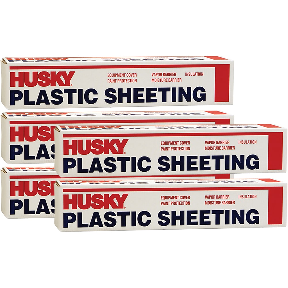5‐Rolls of 12’ x 100’ Poly‐America 612C Husky Clear 6‐Mil Low Density Plastic Sheeting