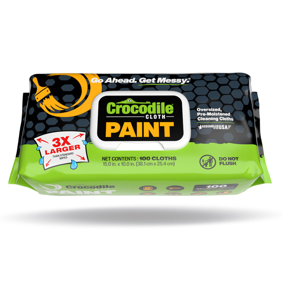 6‐Pack of 10″ x 15″ Crocodile Cloth 6920-100 White Paint Large Wiping Cloth for Surface Prep and Cleanup, 100-Count Per Pack