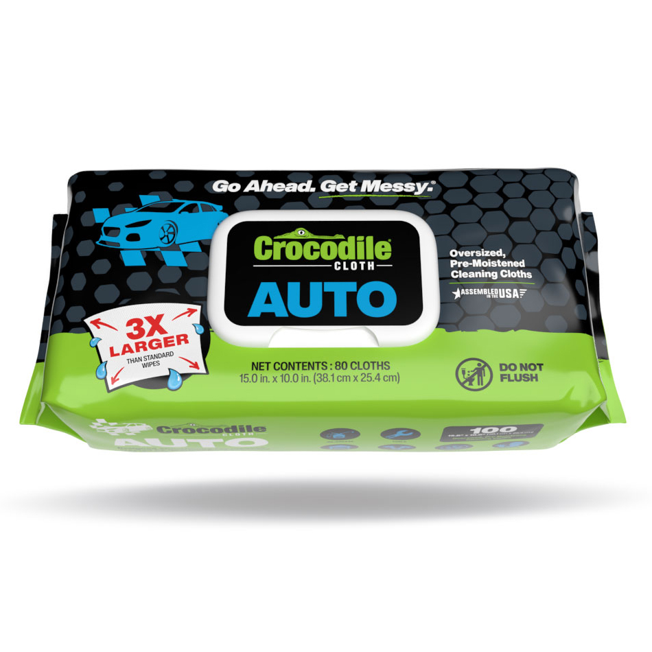 6‐Pack of 10” x 15” Crocodile Cloth 6930‐100 Crocodile Cloth White Auto Cloths Huge Cloths, 100 Per Pack