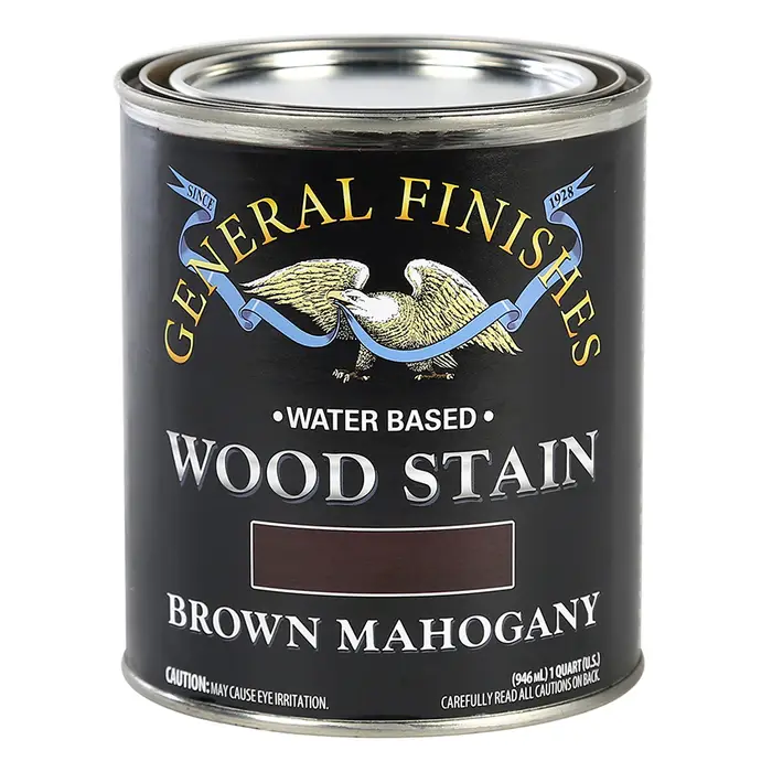 Qt General Finishes WYQT Brown Mahogany Wood Stain Water‐Based Penetrating Stain