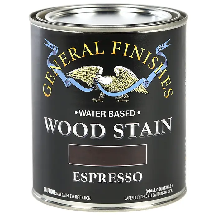 Qt General Finishes WXQT Espresso Wood Stain Water‐Based Penetrating Stain