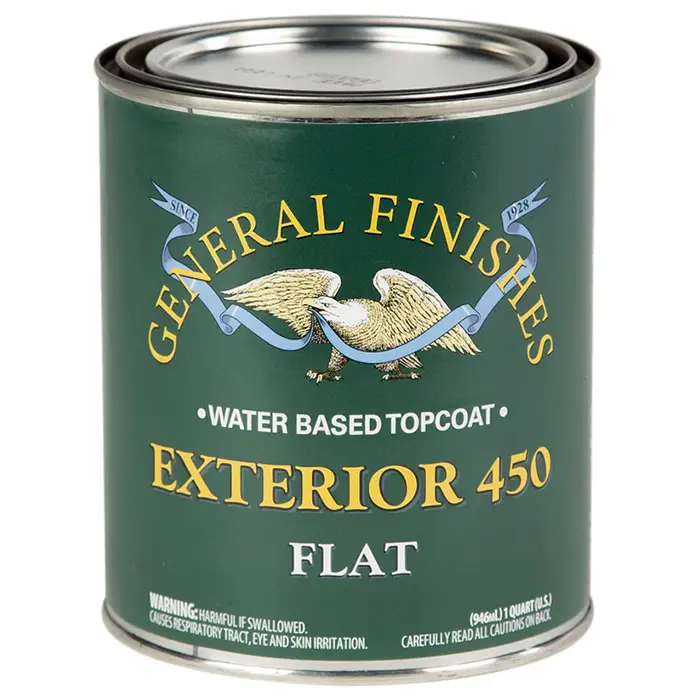 Qt General Finishes QXF Clear Exterior 450 Topcoat Water‐Based Topcoat, Flat