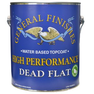 1 Gal General Finishes B745‐LG Clear High Performance Water‐Based Topcoat, Dead Flat