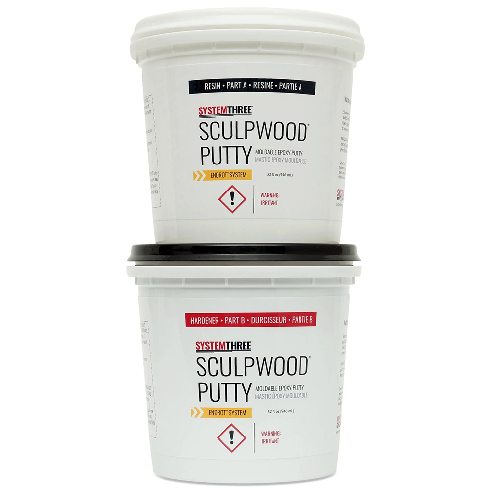 1/2 Gal System Three Resins 1600K20 SculpWood Epoxy Putty - Image 2