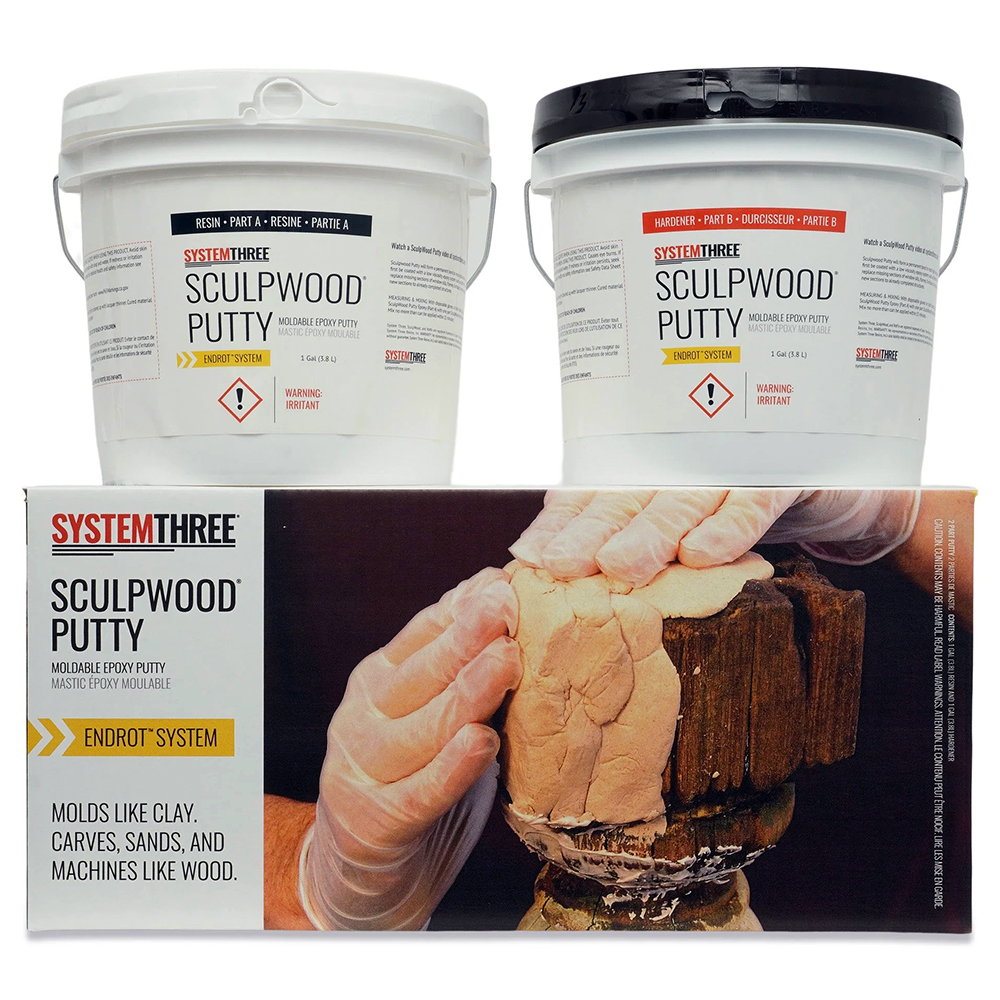8‐Pack of 2 Gal System Three Resins 1600K50 SculpWood Epoxy Putty
