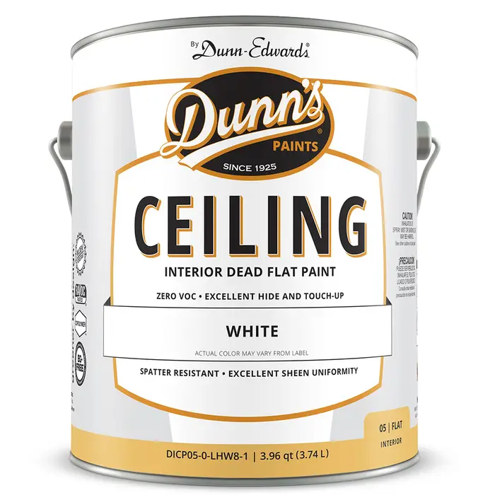 Pallet (180 ct) of 1 Gal Dunn’s Paints DICP05-0-LHW8-1 White SELECT Ceiling Interior Dead Flat Paint