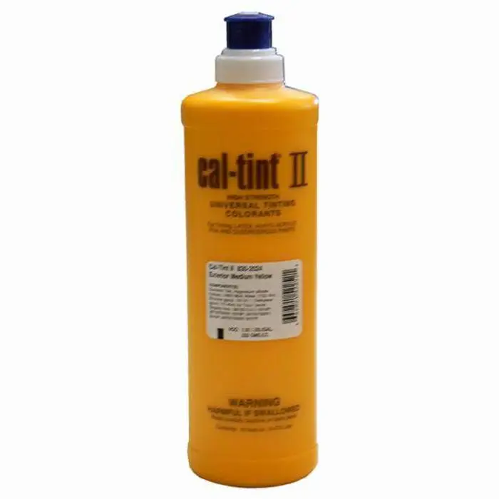 8‐Pack of 16 Oz Evonik Industries 830‐2024 Cal‐Tint II Medium Yellow Universal Colorant