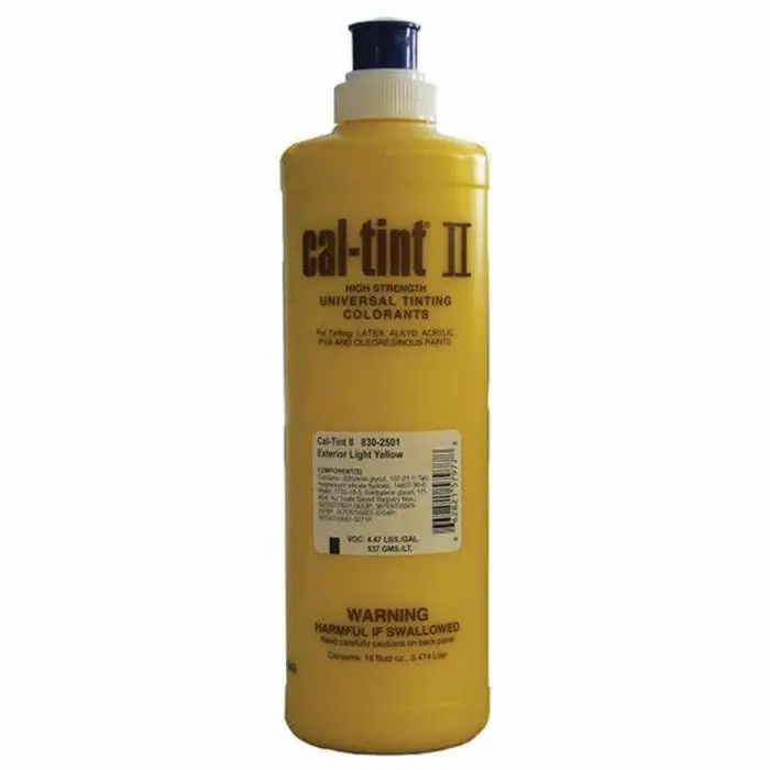 8‐Pack of 16 Oz Evonik Industries 830‐2501 Cal‐Tint II Light Yellow Universal Colorant
