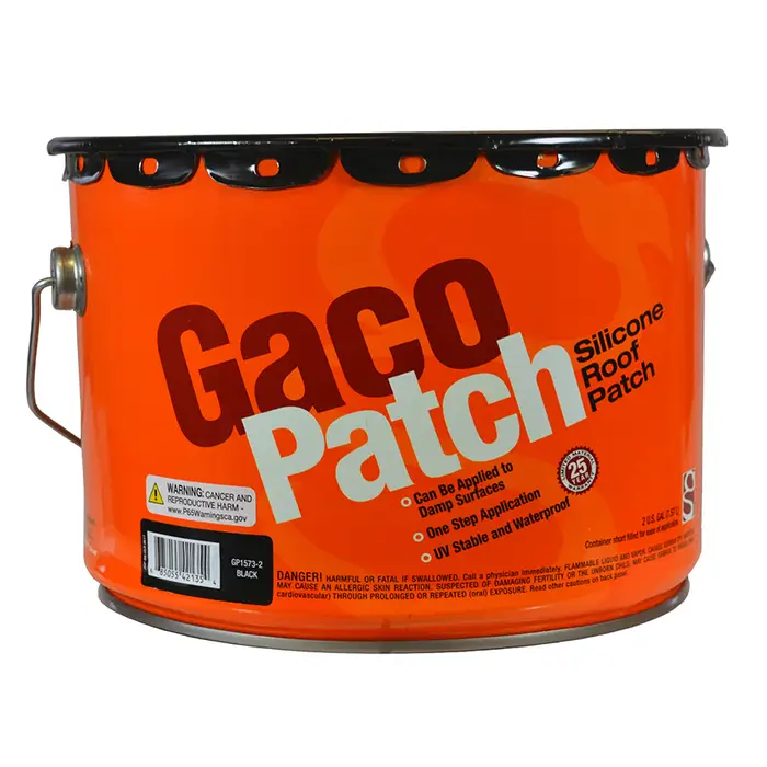 Pallet (60 ct) of 2 Gal Gaco GP1573‐2 Black GacoRoof Silicone Roof Patch