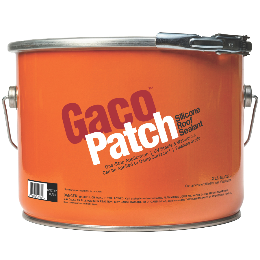 Pallet (60 ct) of 2 Gal Gaco GP1573‐2 Black GacoRoof Silicone Roof Patch