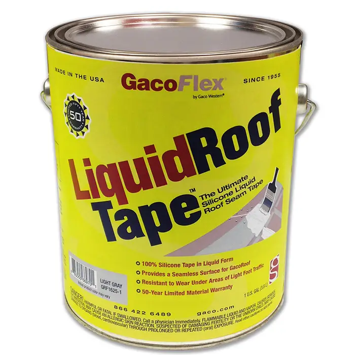 Pallet (36 ct) of 1 Gal Gaco GRF1625 Light Gray GacoRoof Liquid Roof Tape