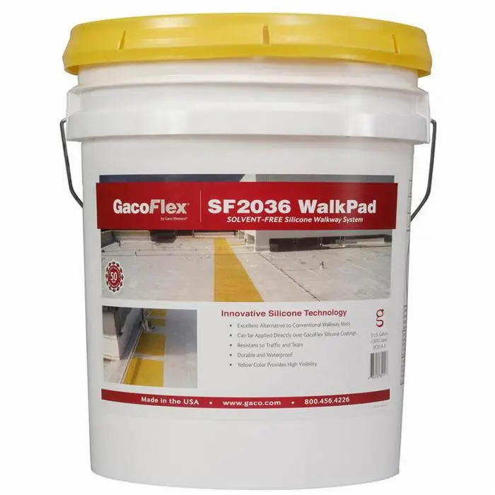Pallet (36 ct) of 5 Gal Gaco SF2036 Yellow GacoFlex Walkpad Silicone Walkway System