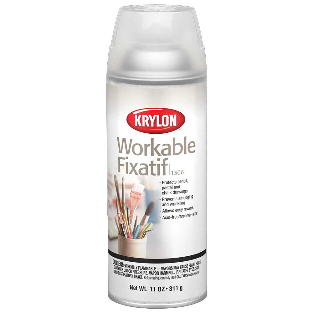 936-Pack of 11 Oz Krylon K01306 Clear Workable Fixatif Retouchable Protective Coating Spray