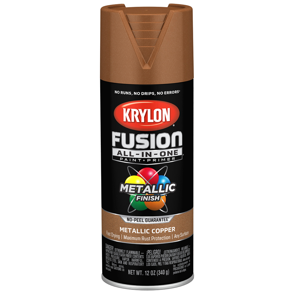 12 Oz Krylon K02768007 Copper Fusion All-In-One Paint & Primer Spray Paint, Metallic