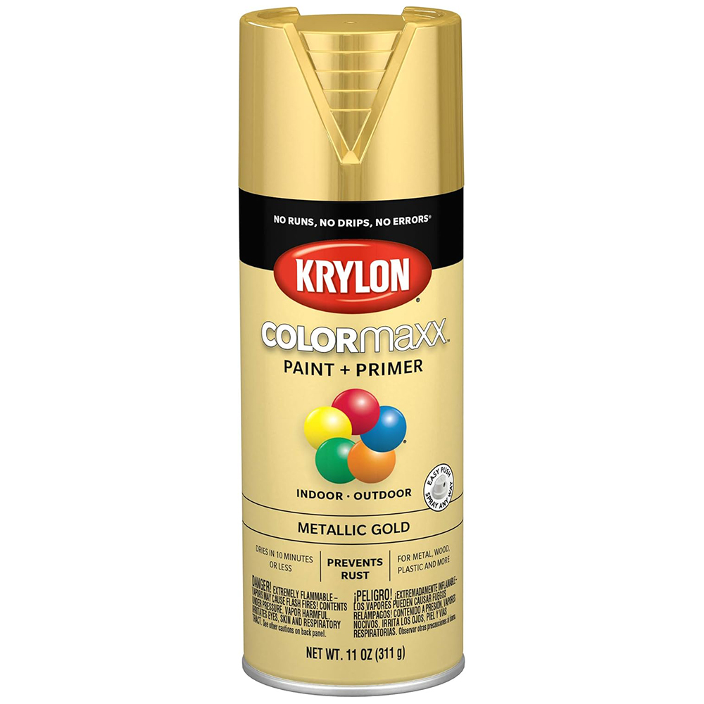 Pallet (936 ct) of 12 Oz Krylon K05588007 COLORmaxx Gold Paint & Primer Spray Paint, Metallic