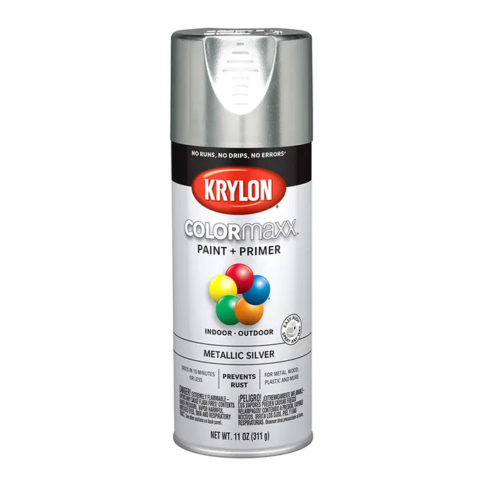 Pallet (936 ct) of 12 Oz Krylon K05590007 COLORmaxx Silver Paint & Primer Spray Paint, Metallic
