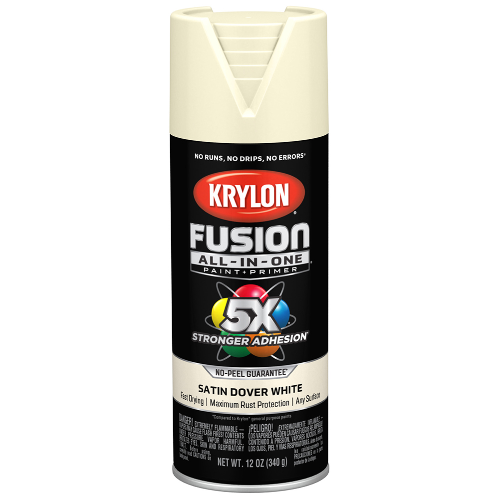 12 Oz Krylon K02737007 Dover White Fusion All-In-One Paint