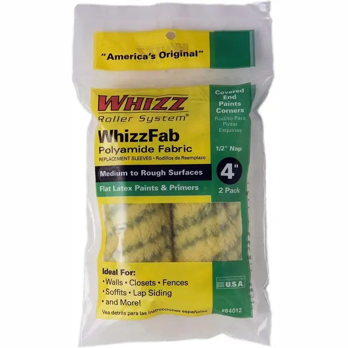 Pallet (300, 2‐Packs) of 4” x 1/2” Nap Work Tools 84012 WhizzFab Polyamide Yard Mini‐Roller Cover 2‐Pack