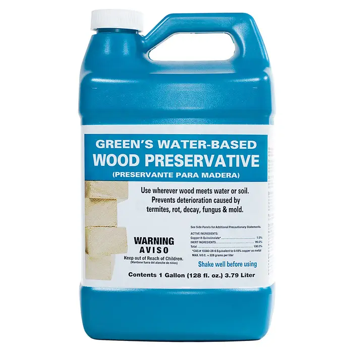 Pallet (192 ct) of 1 Gal Green Products 34001 Green’s Clear Clear Water‐Based Wood Preservative