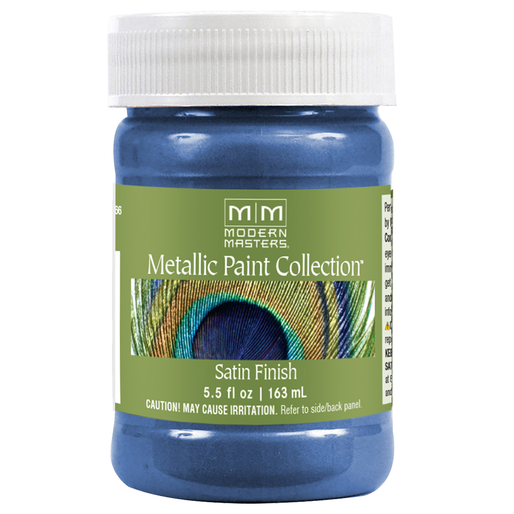 30-Pack of 5.5 Oz Modern Masters ME655 Sapphire Metallic Paint Collection, Satin Water‐Based Decorative Metallic Paint