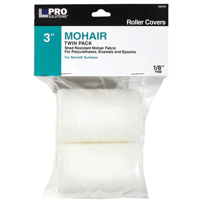 Pallet (480, 2‐Packs) of 3” x 1/8” Nap Pro Solutions 45318 Mohair Roller Cover, 2‐Pack